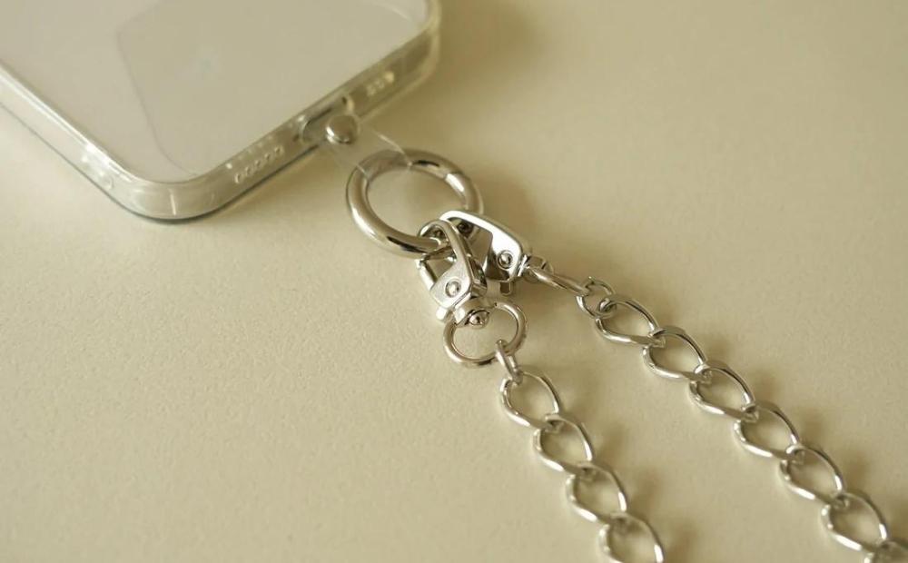 【LENERAオリジナルスマートフォンショルダー】 smartphone shoulder - maro - /silver 【079037】